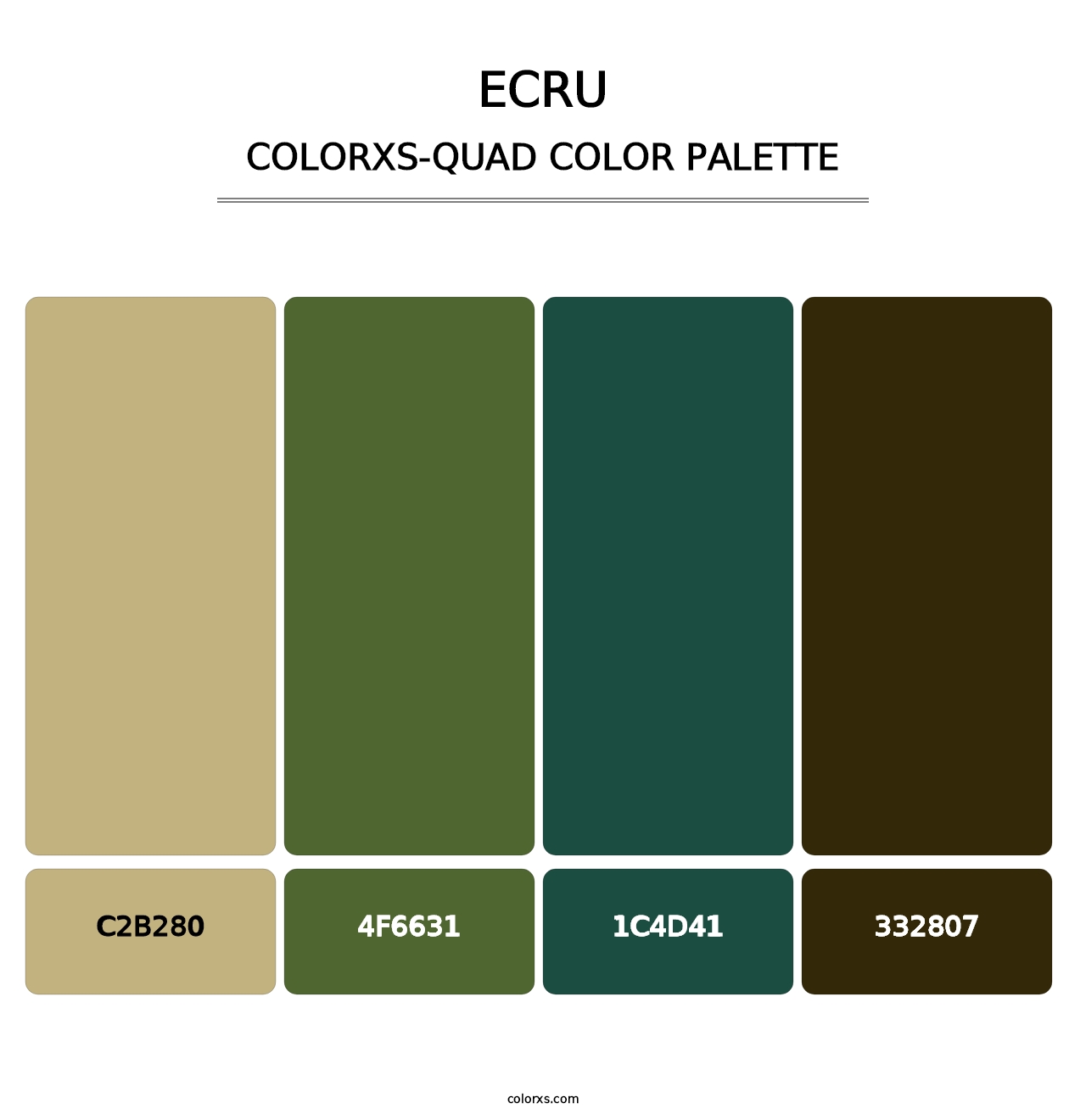 Ecru - Colorxs Quad Palette