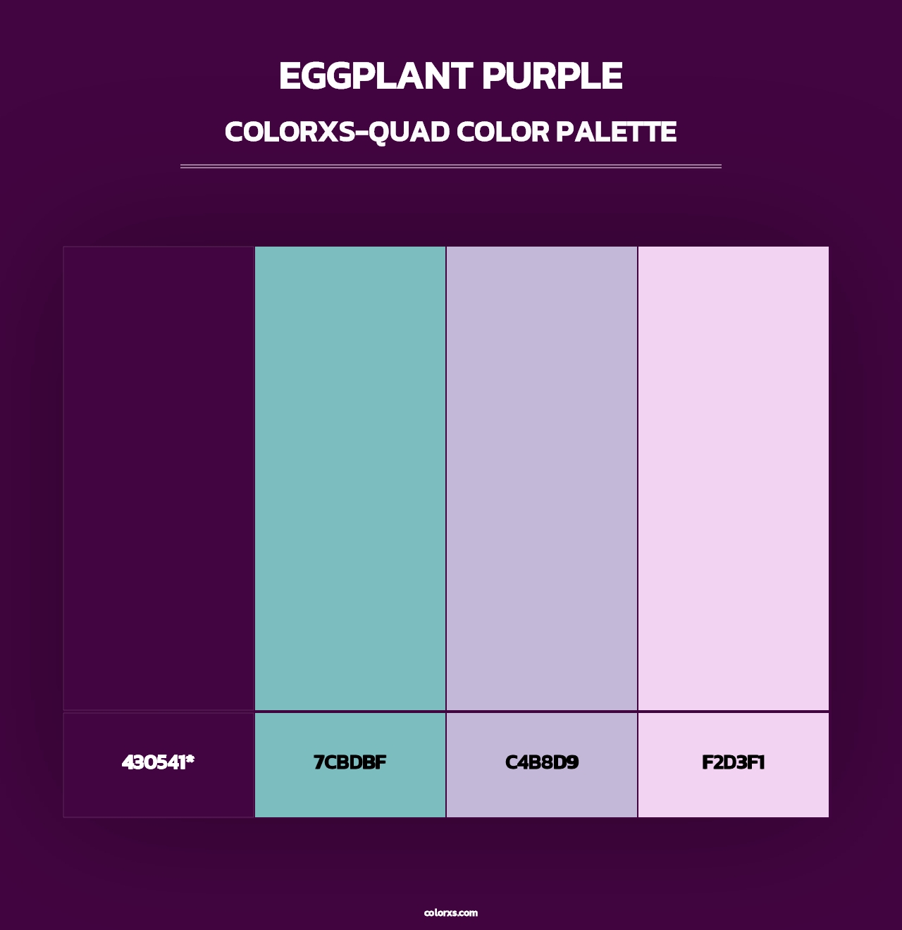Eggplant Purple - Colorxs Quad Palette
