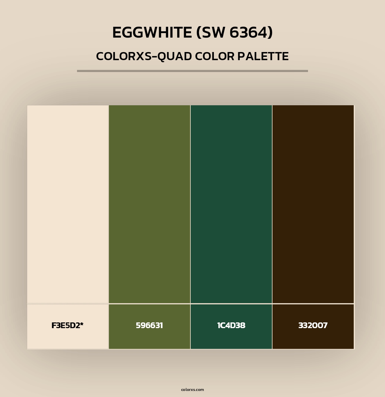 Eggwhite (SW 6364) - Colorxs Quad Palette
