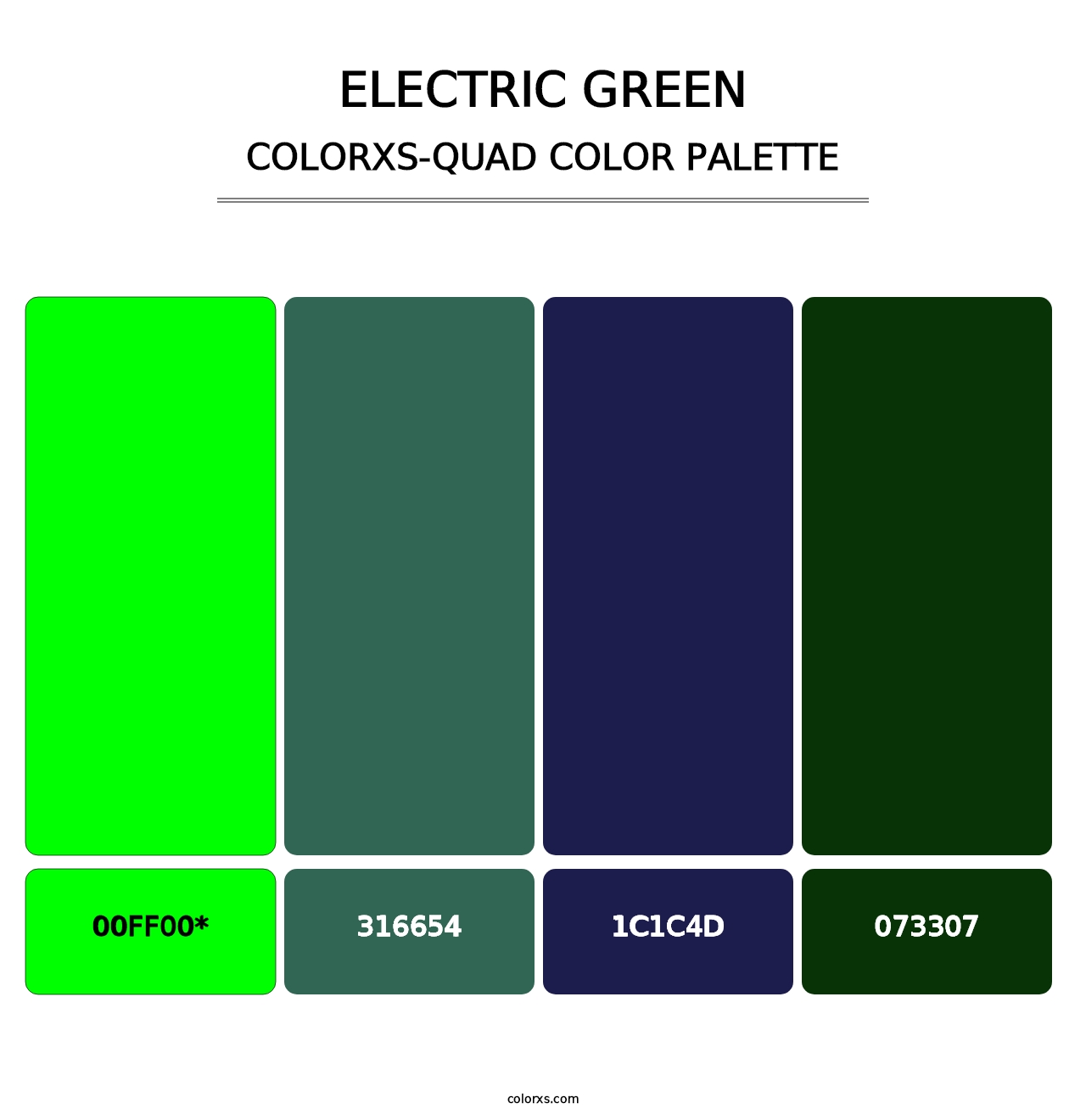 Electric Green - Colorxs Quad Palette