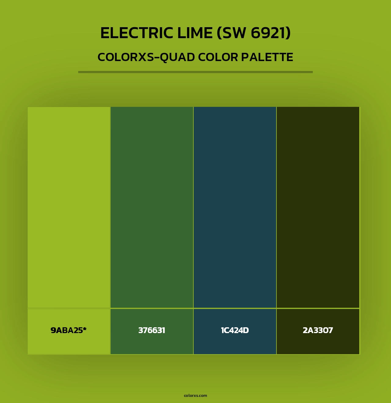 Electric Lime (SW 6921) - Colorxs Quad Palette