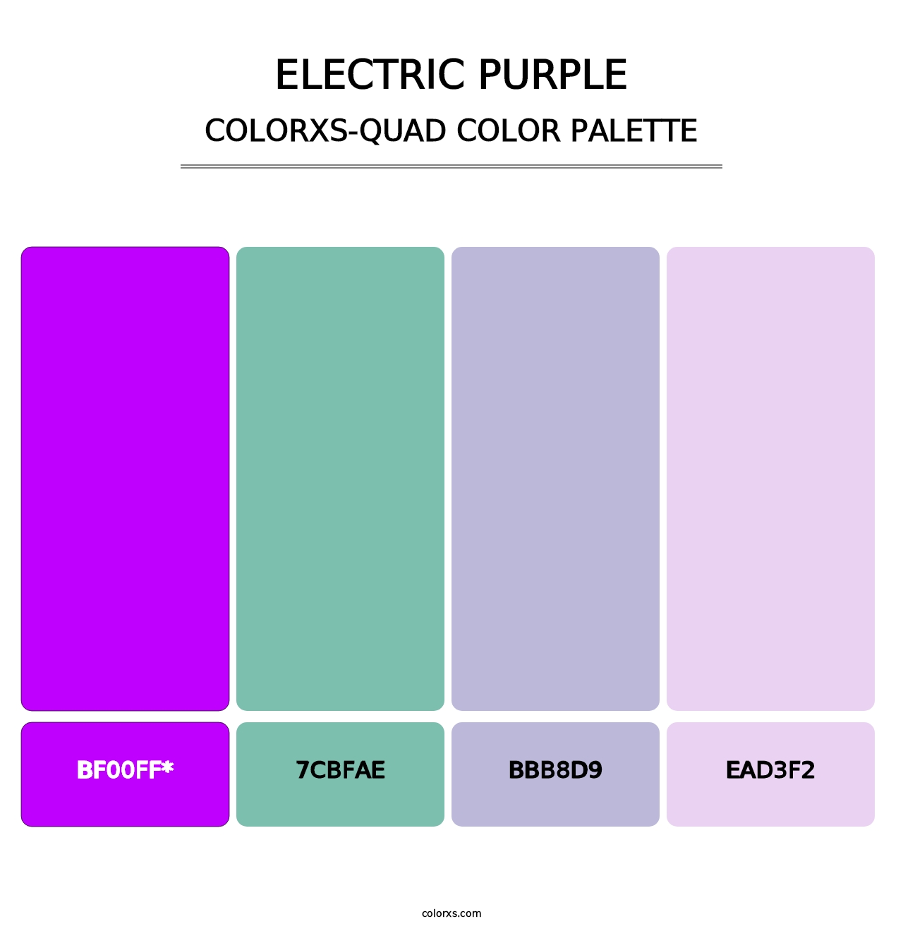 Electric Purple - Colorxs Quad Palette