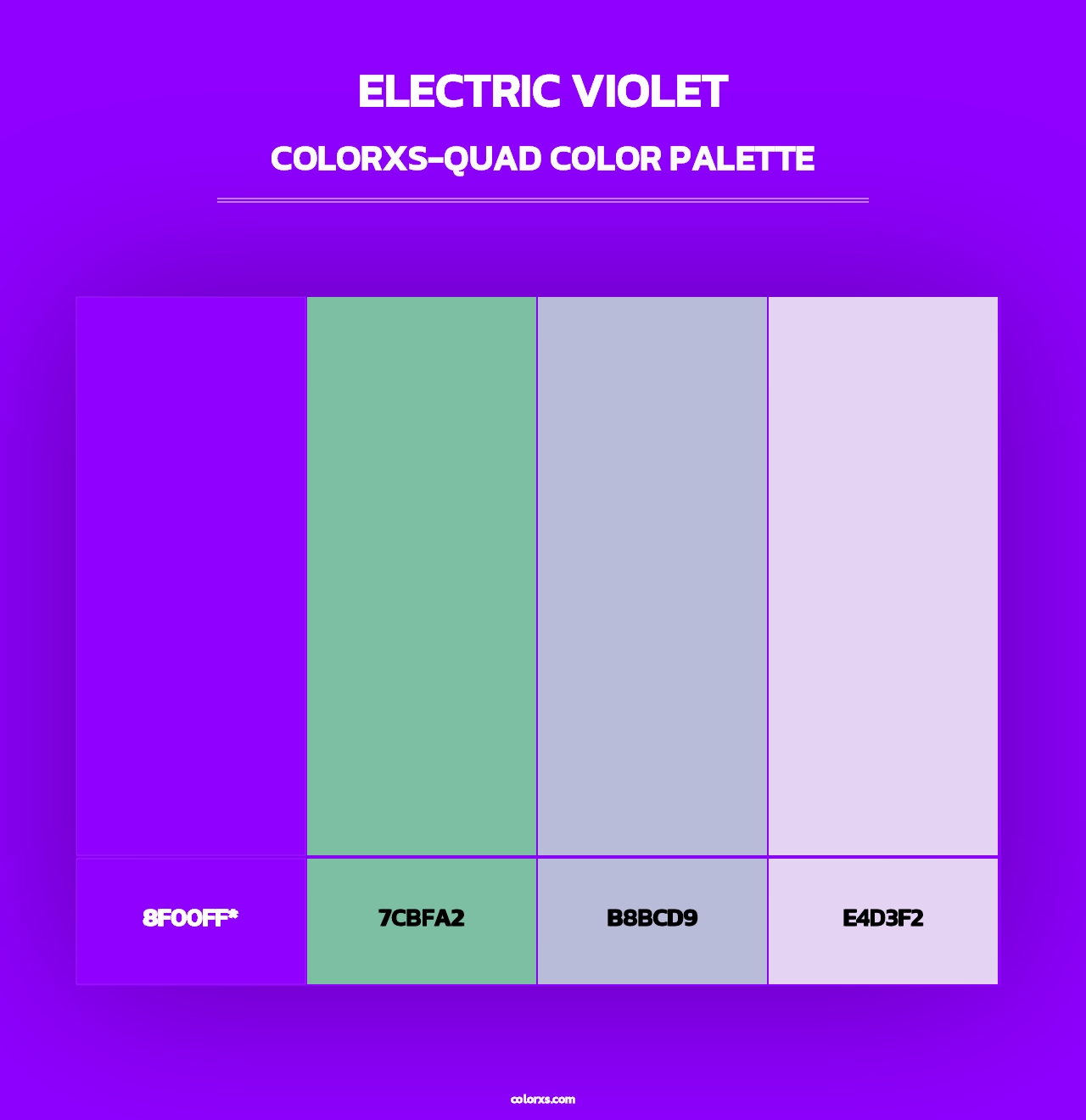 Electric Violet - Colorxs Quad Palette