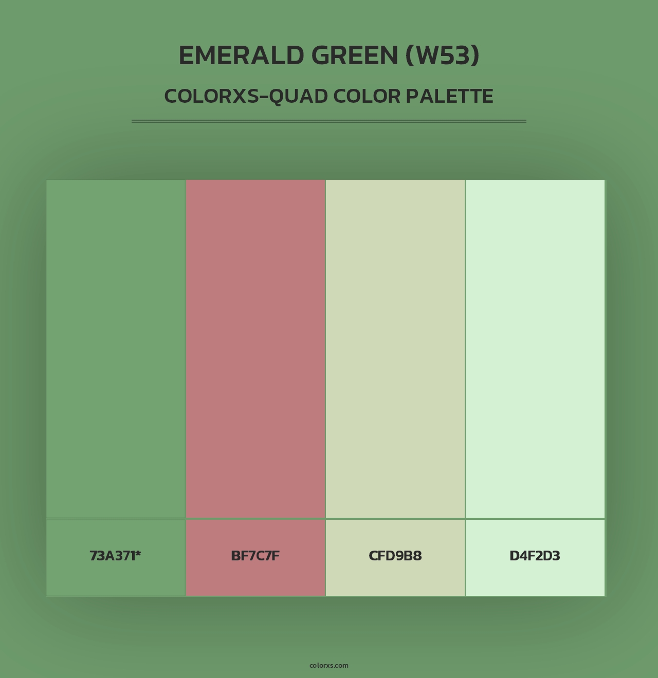 Emerald Green (W53) - Colorxs Quad Palette