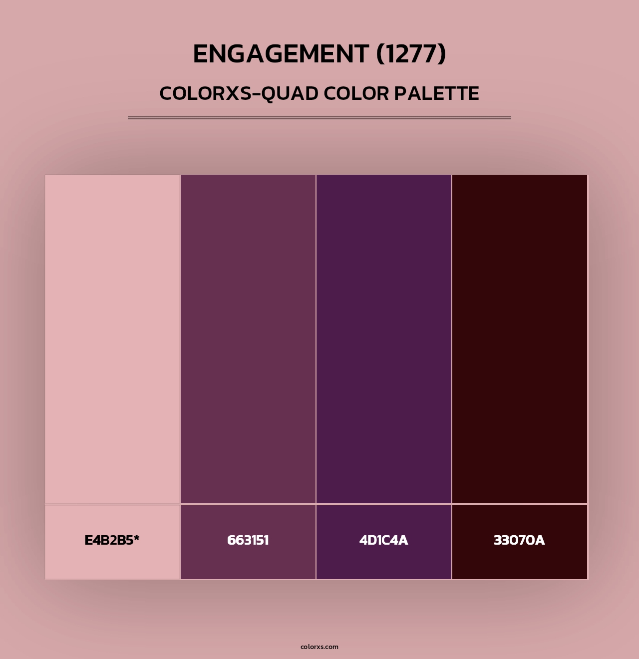 Engagement (1277) - Colorxs Quad Palette