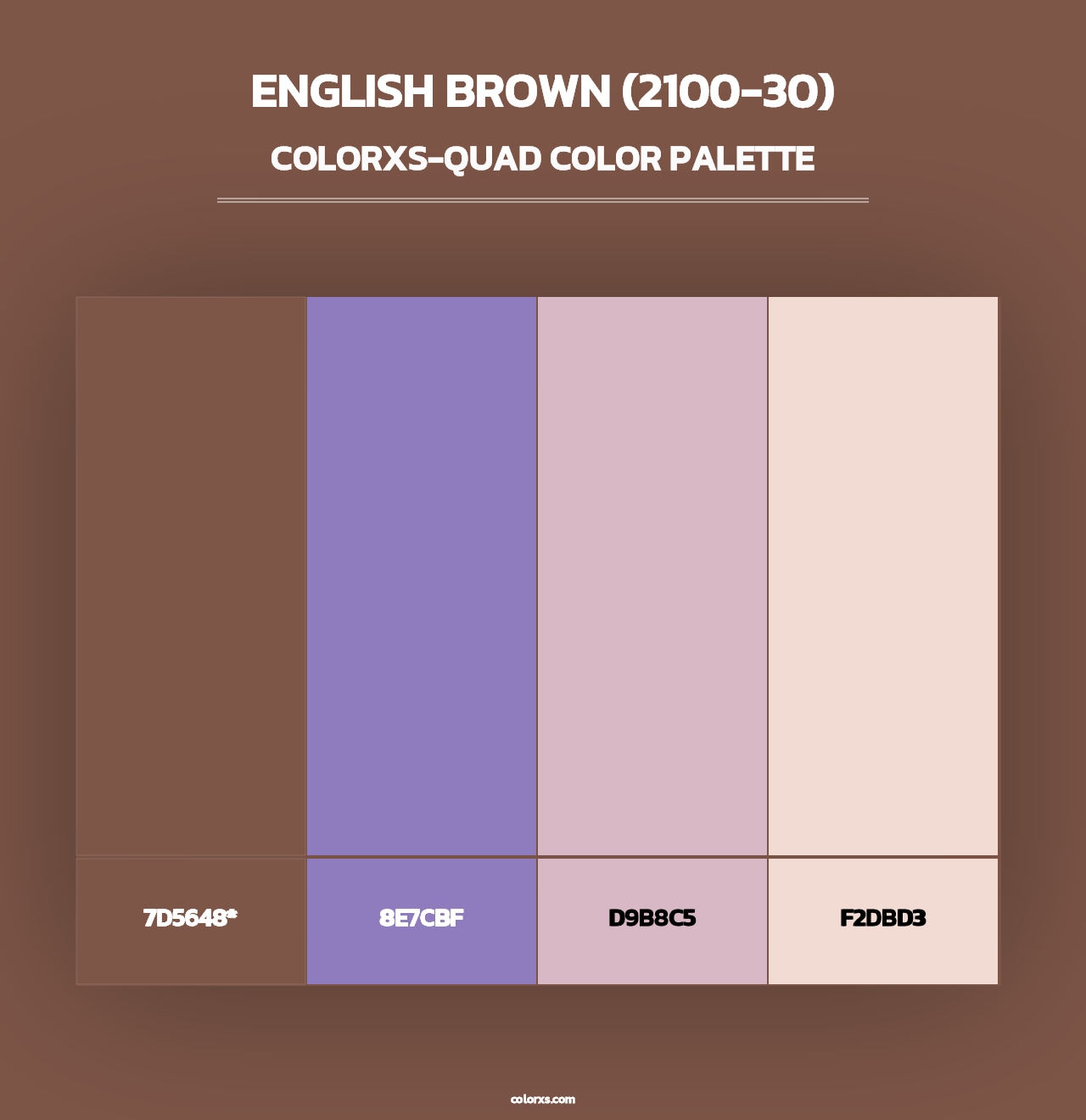 English Brown (2100-30) - Colorxs Quad Palette