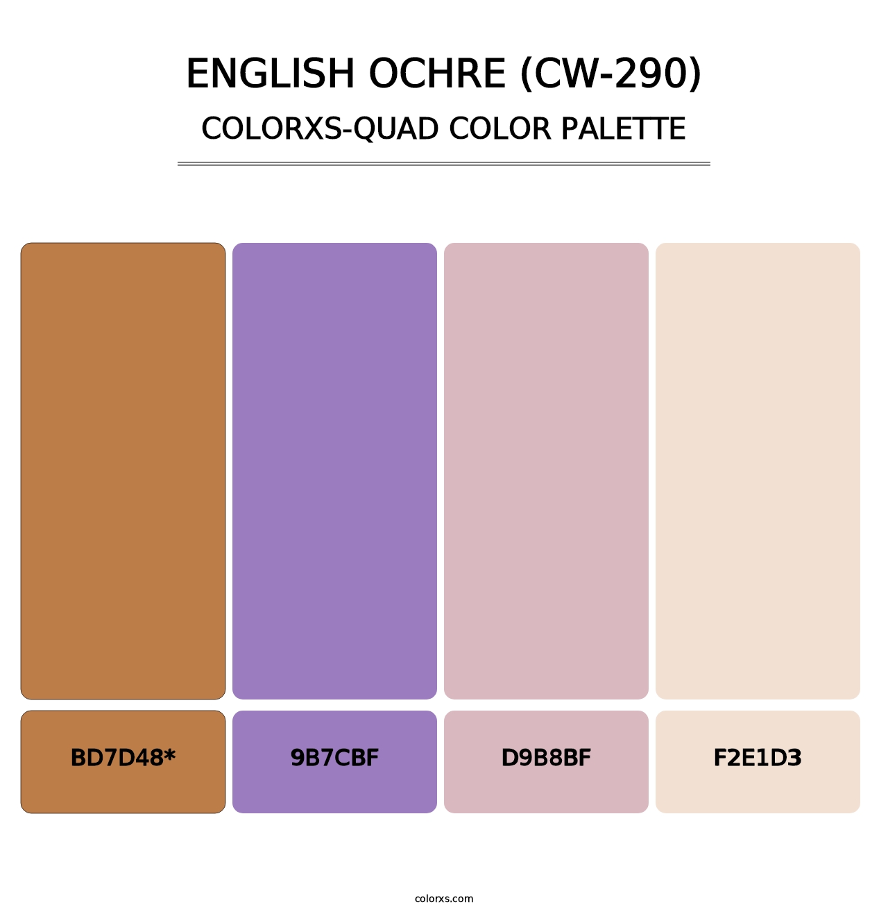 English Ochre (CW-290) - Colorxs Quad Palette