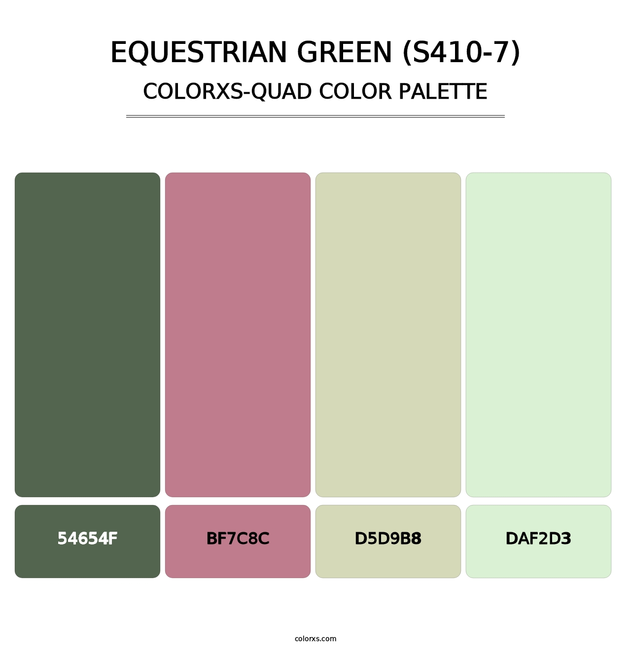Equestrian Green (S410-7) - Colorxs Quad Palette
