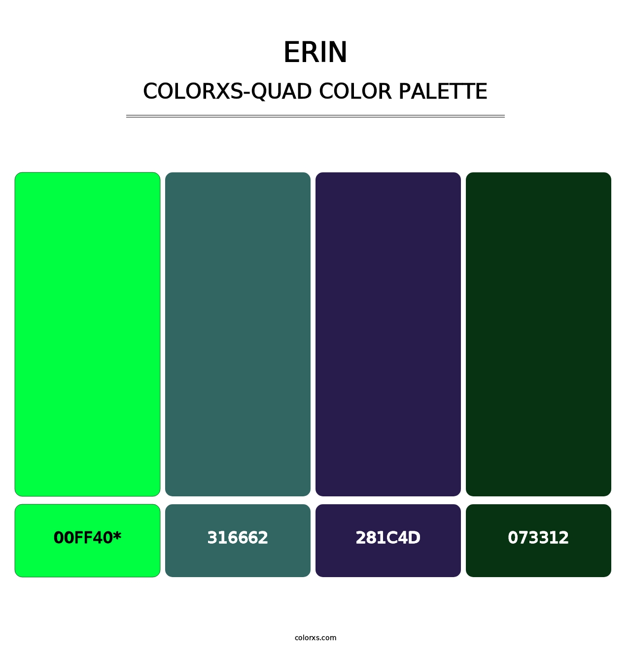 Erin - Colorxs Quad Palette