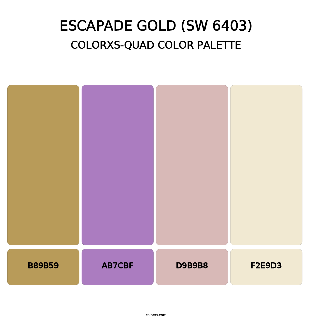 Escapade Gold (SW 6403) - Colorxs Quad Palette
