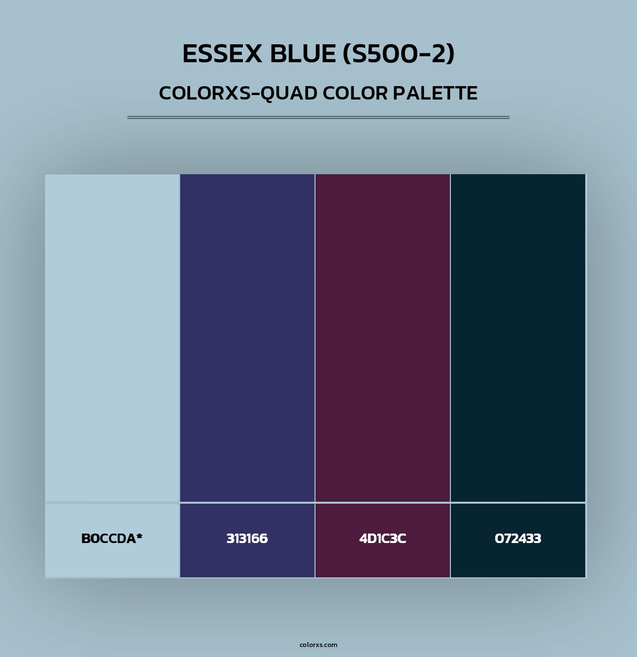 Essex Blue (S500-2) - Colorxs Quad Palette