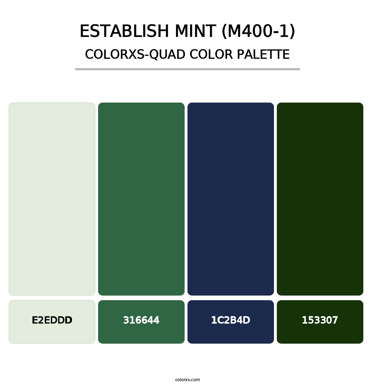 Establish Mint (M400-1) - Colorxs Quad Palette