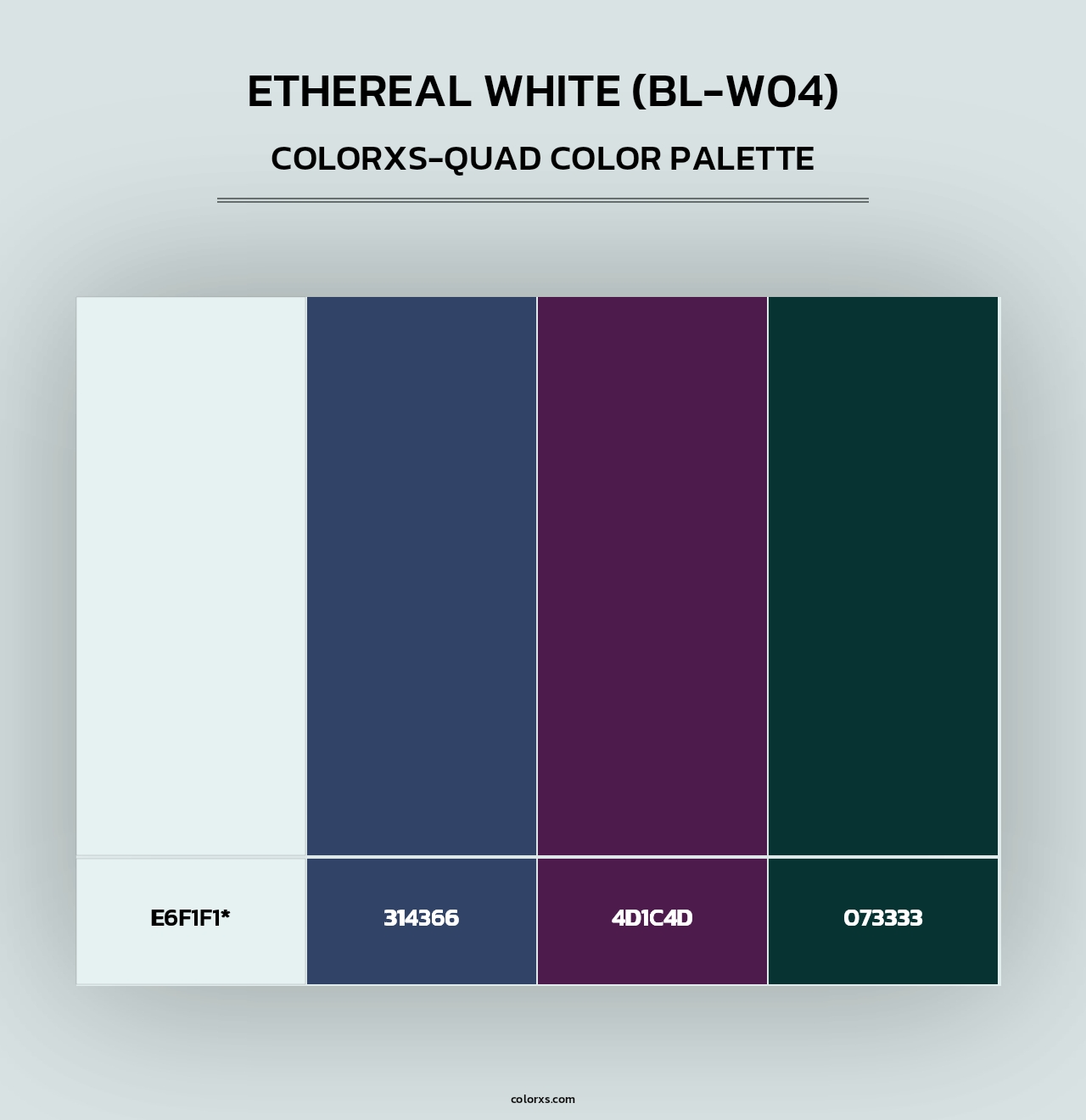 Ethereal White (BL-W04) - Colorxs Quad Palette