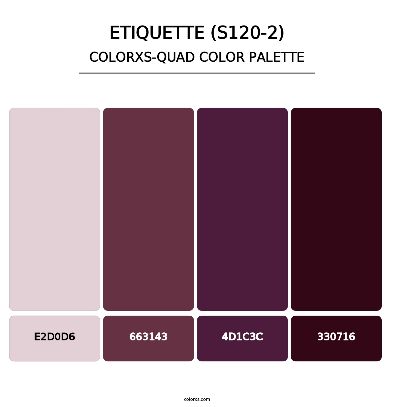 Etiquette (S120-2) - Colorxs Quad Palette