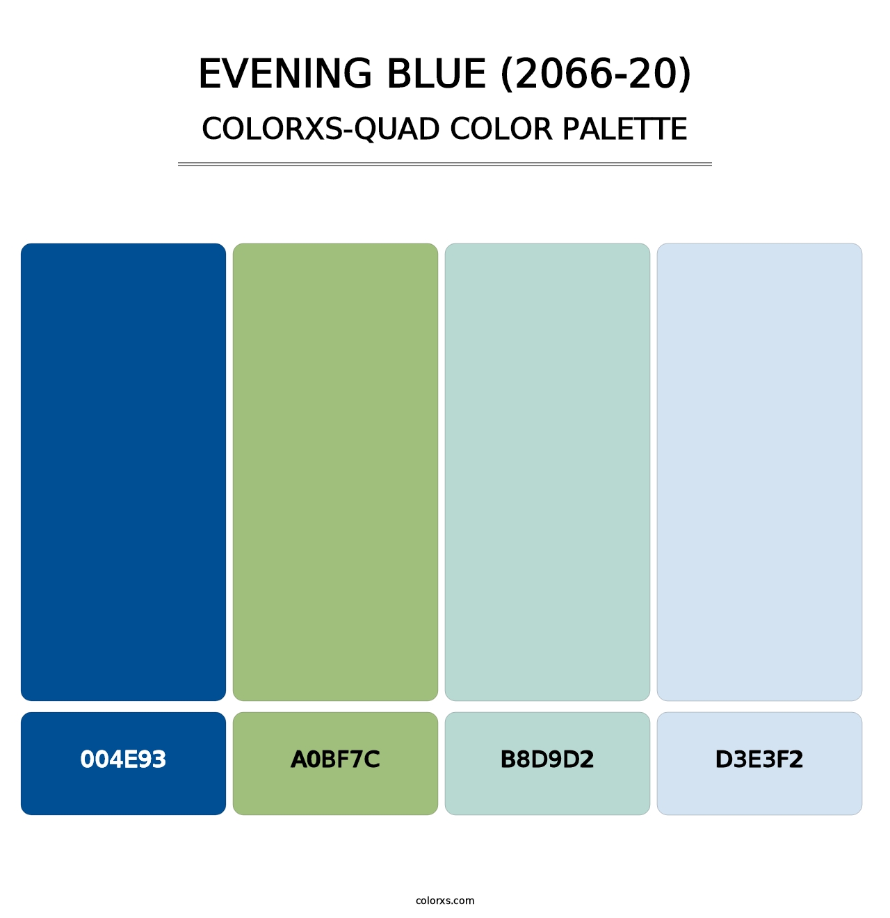 Evening Blue (2066-20) - Colorxs Quad Palette