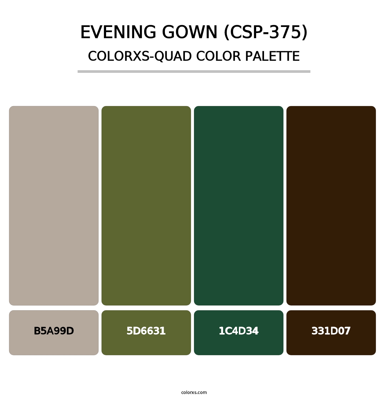 Evening Gown (CSP-375) - Colorxs Quad Palette