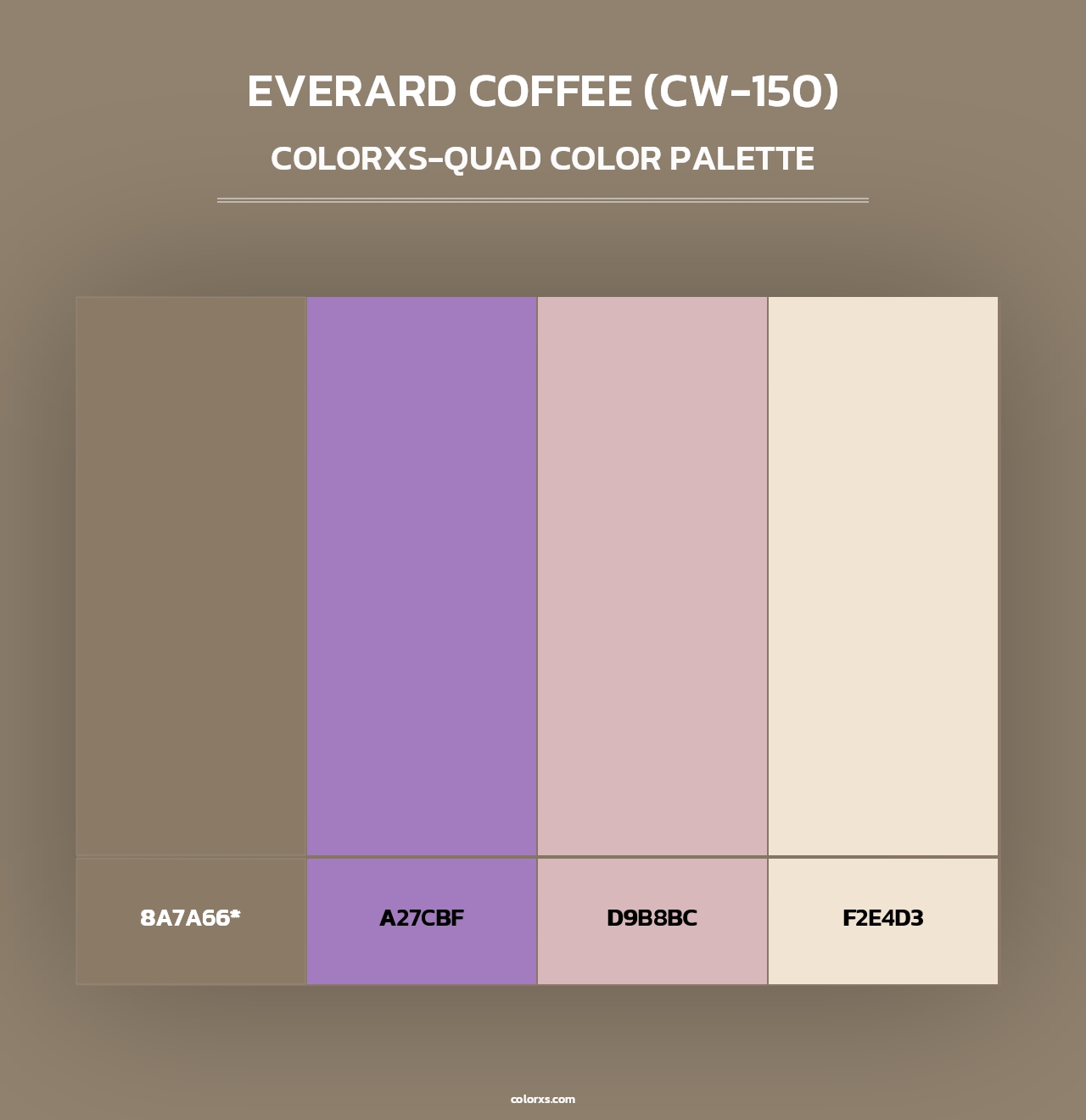 Everard Coffee (CW-150) - Colorxs Quad Palette