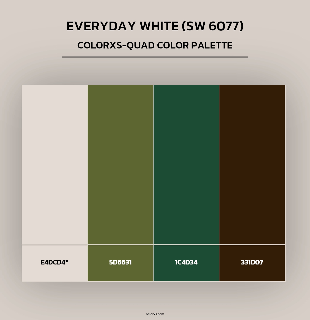 Everyday White (SW 6077) - Colorxs Quad Palette