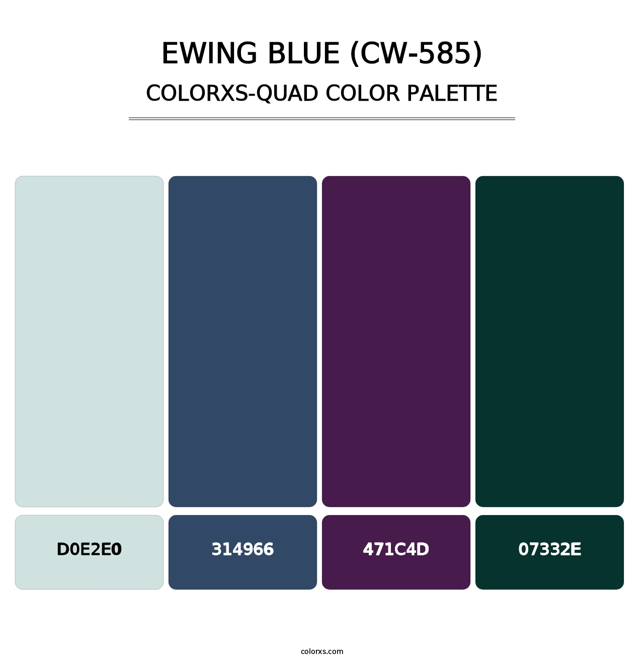 Ewing Blue (CW-585) - Colorxs Quad Palette