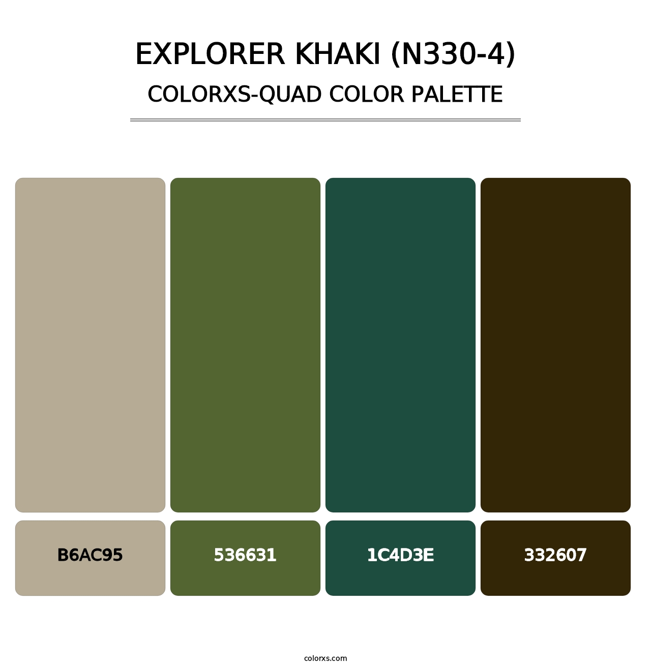 Explorer Khaki (N330-4) - Colorxs Quad Palette