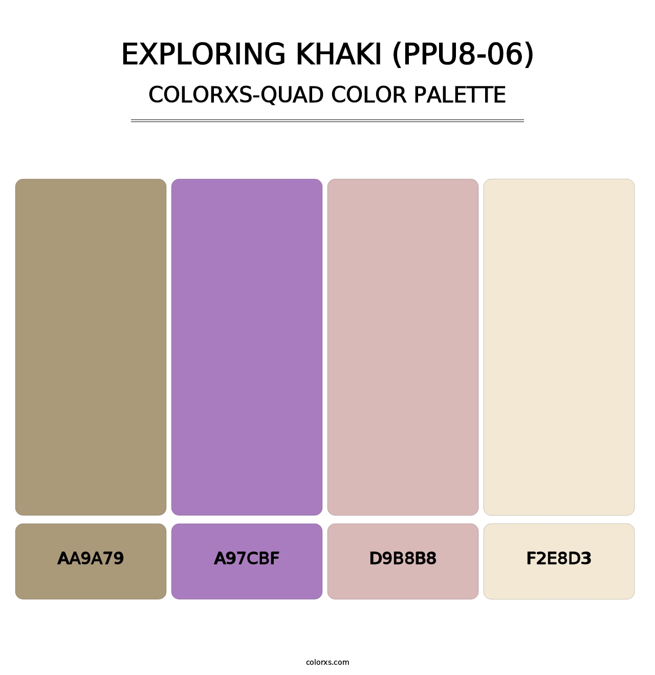 Exploring Khaki (PPU8-06) - Colorxs Quad Palette