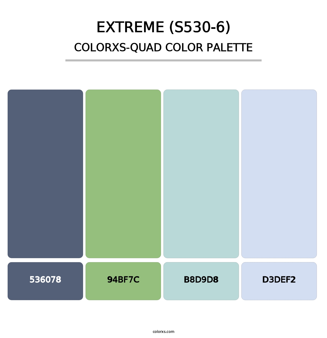 Extreme (S530-6) - Colorxs Quad Palette