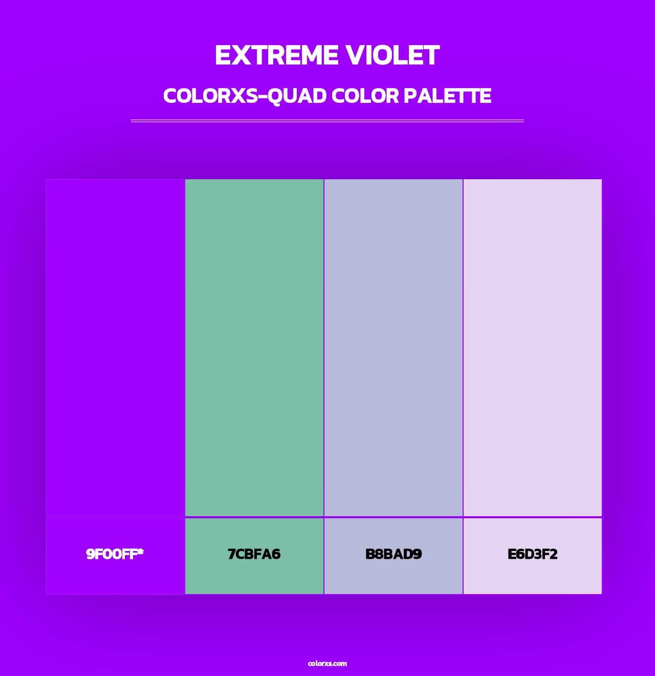 Extreme Violet - Colorxs Quad Palette