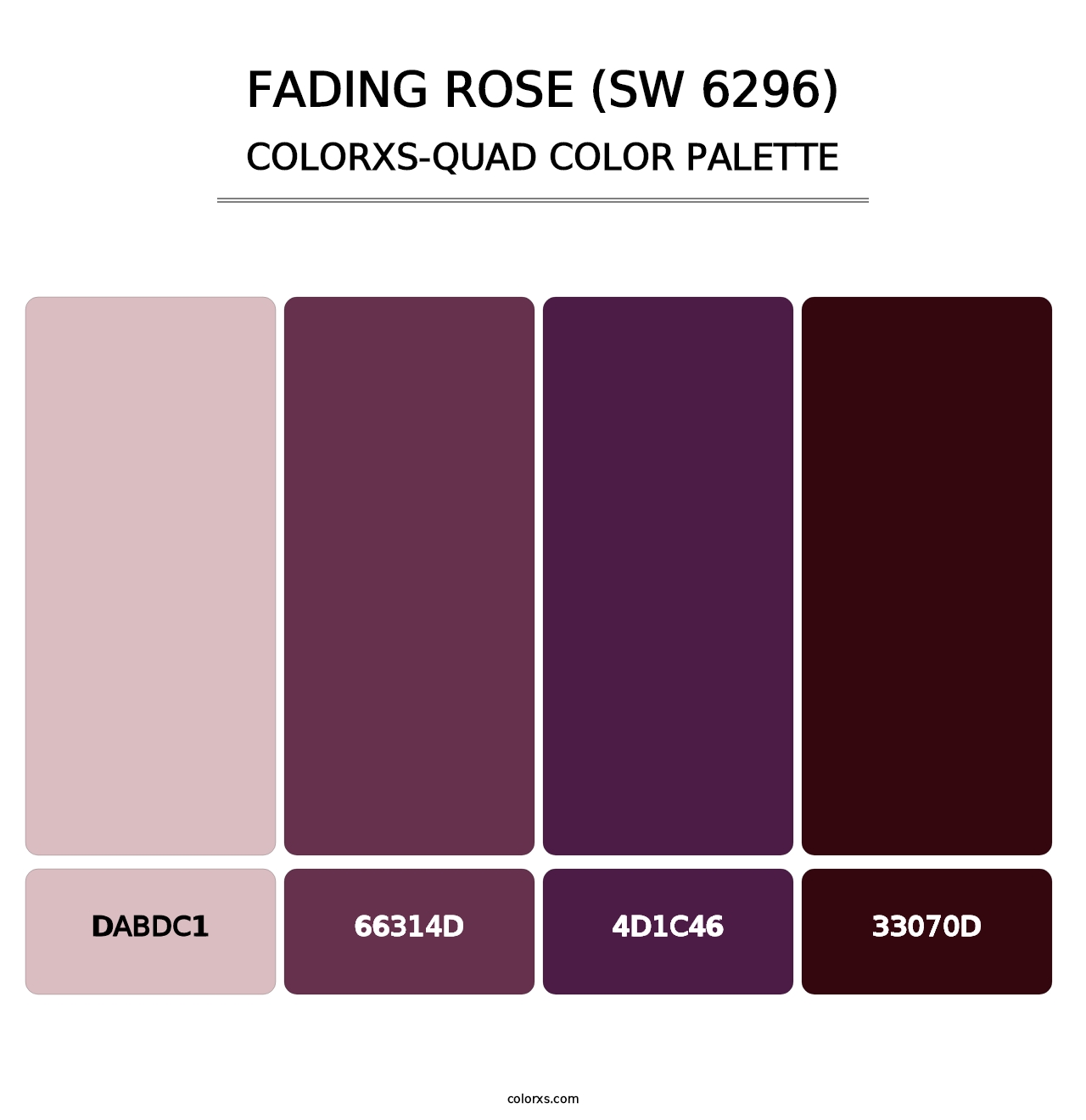 Fading Rose (SW 6296) - Colorxs Quad Palette