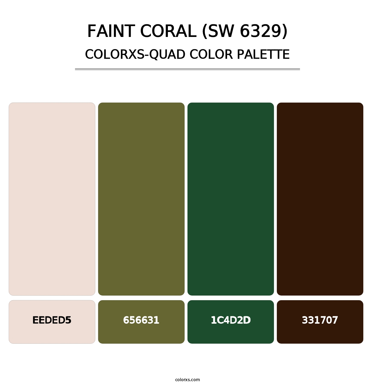 Faint Coral (SW 6329) - Colorxs Quad Palette