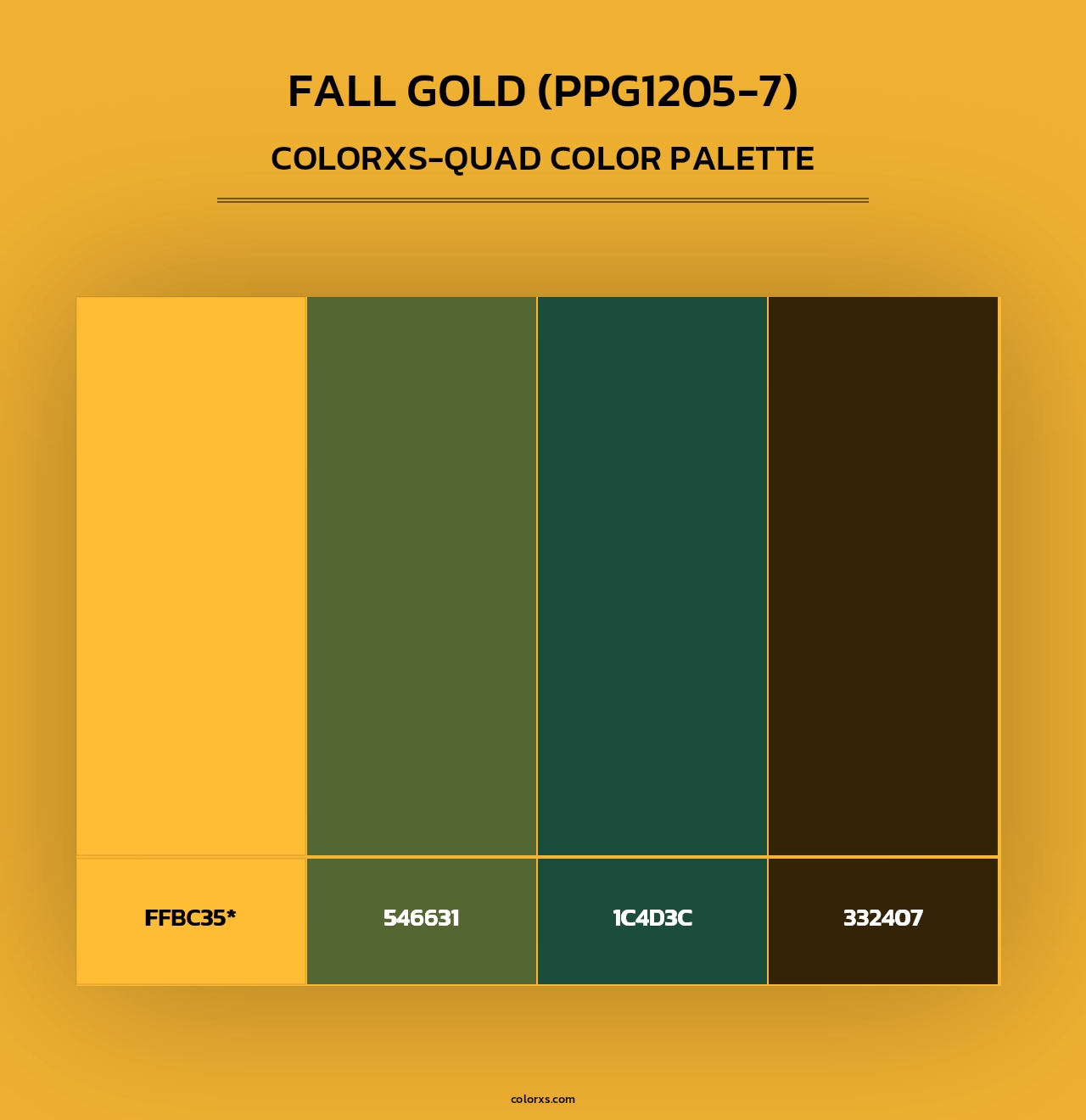 Fall Gold (PPG1205-7) - Colorxs Quad Palette