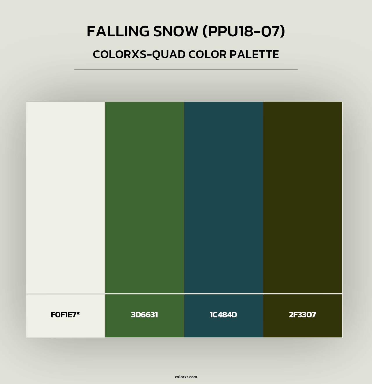 Falling Snow (PPU18-07) - Colorxs Quad Palette