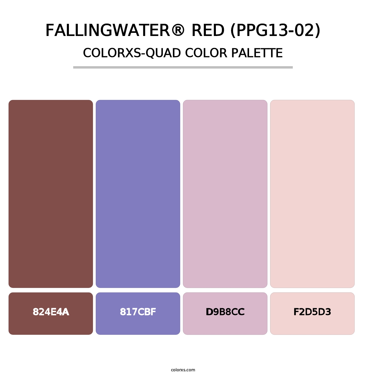 Fallingwater® Red (PPG13-02) - Colorxs Quad Palette