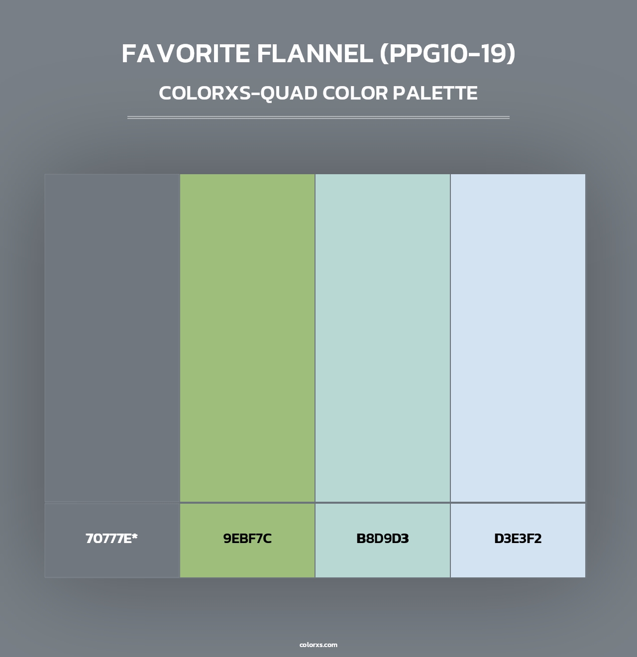 Favorite Flannel (PPG10-19) - Colorxs Quad Palette