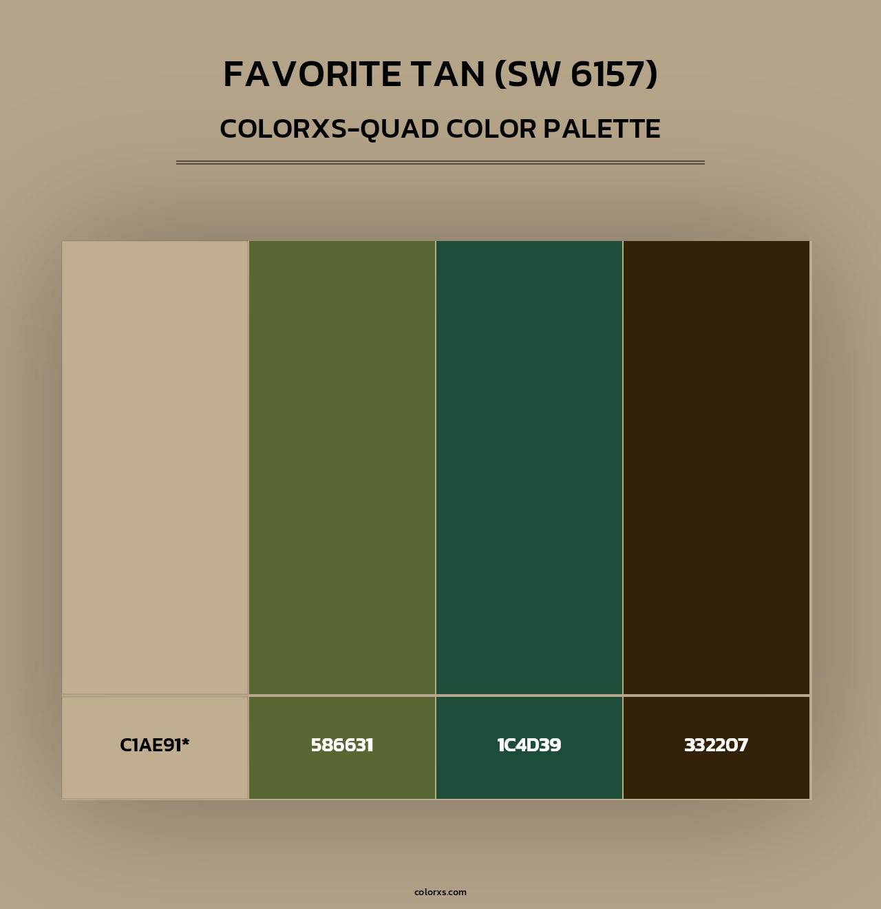 Favorite Tan (SW 6157) - Colorxs Quad Palette