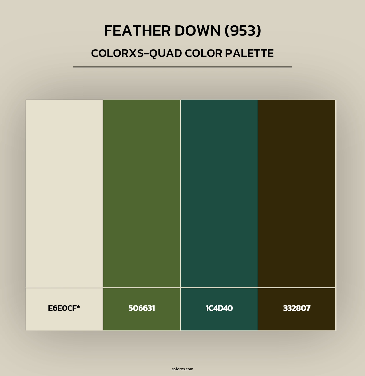Feather Down (953) - Colorxs Quad Palette