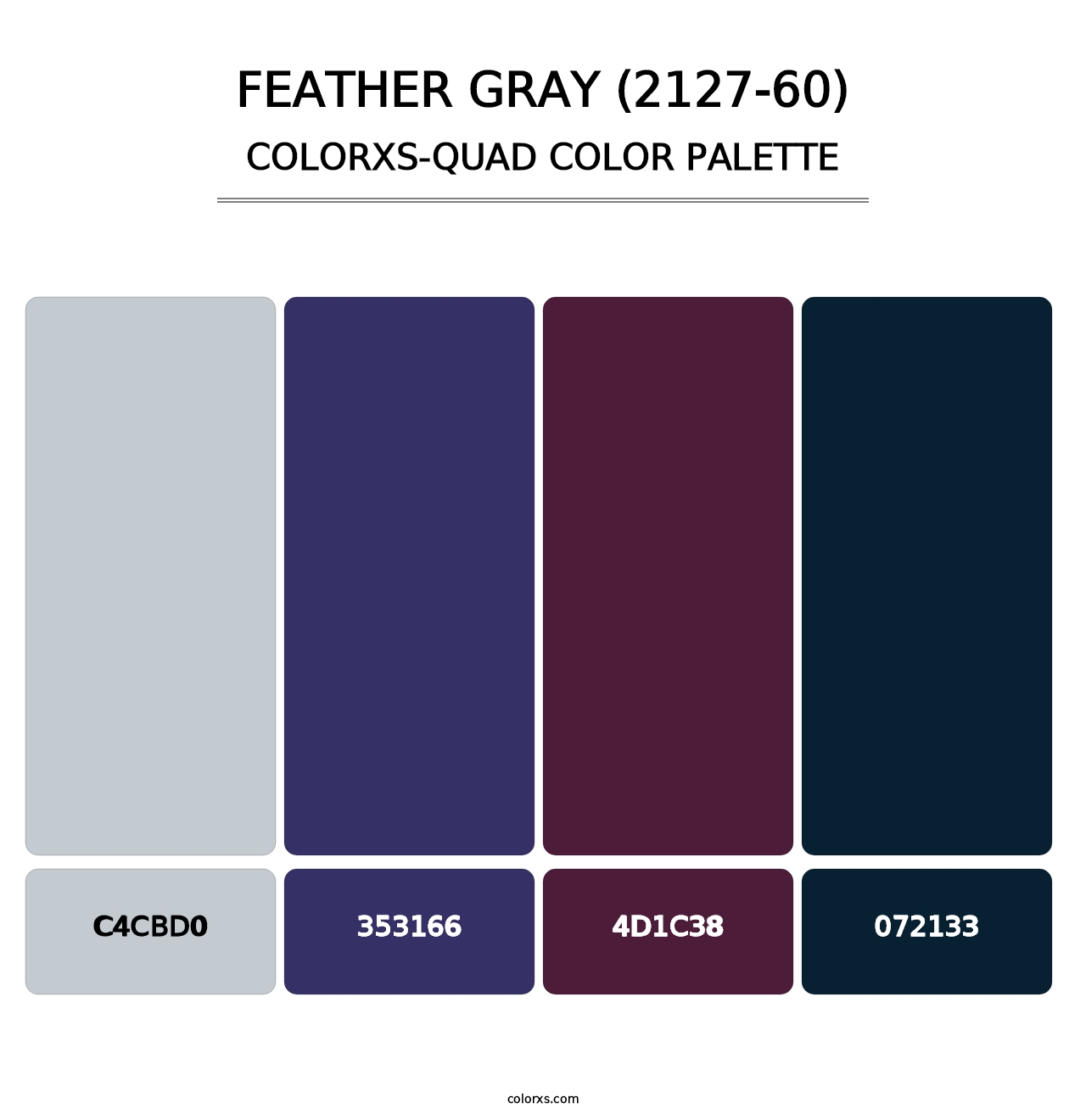 Feather Gray (2127-60) - Colorxs Quad Palette
