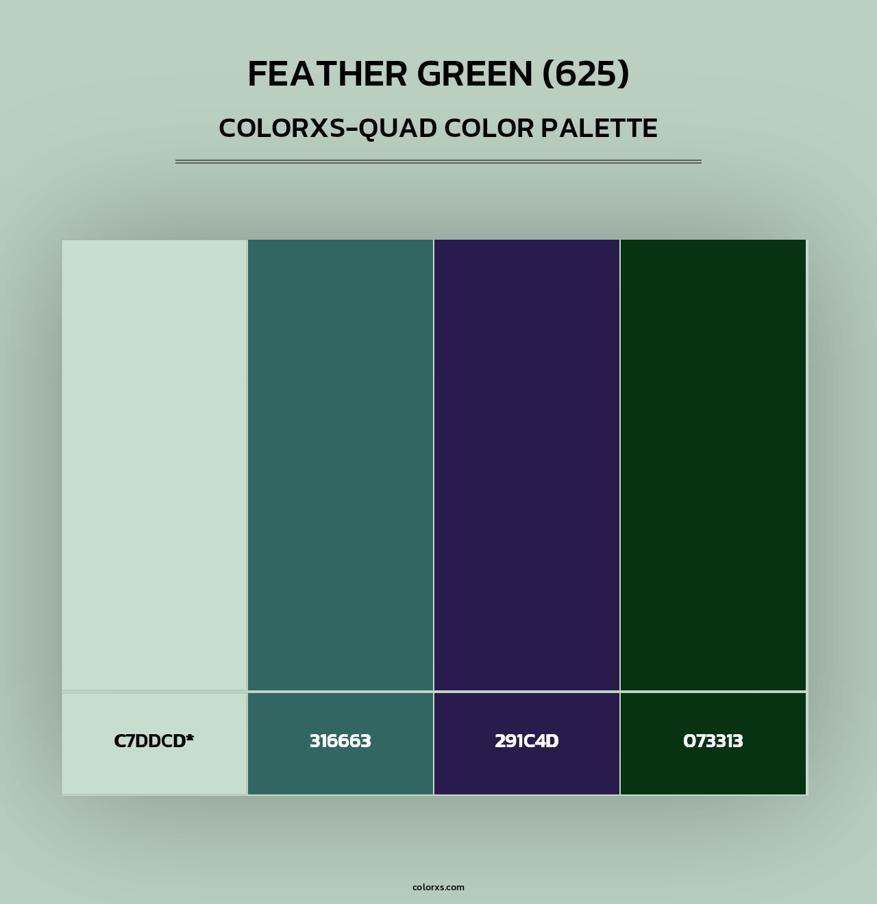 Feather Green (625) - Colorxs Quad Palette