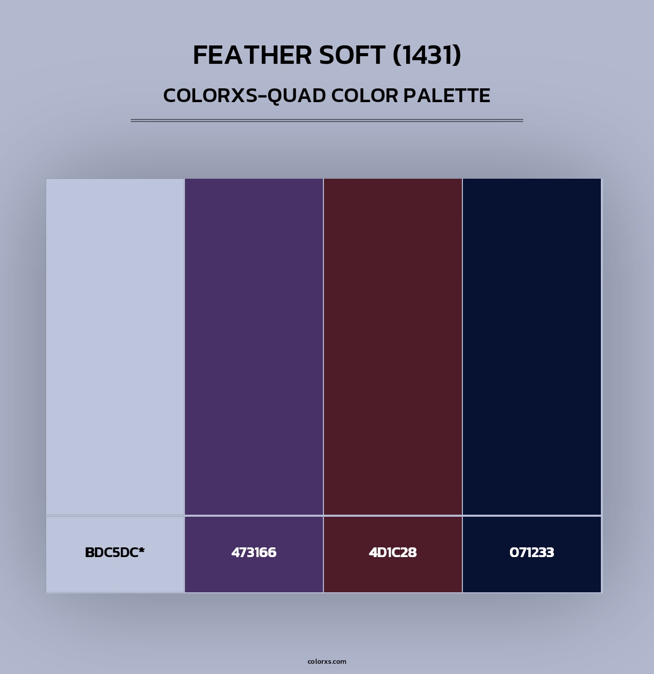 Feather Soft (1431) - Colorxs Quad Palette
