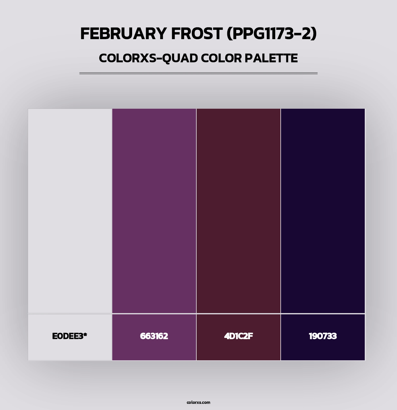 February Frost (PPG1173-2) - Colorxs Quad Palette