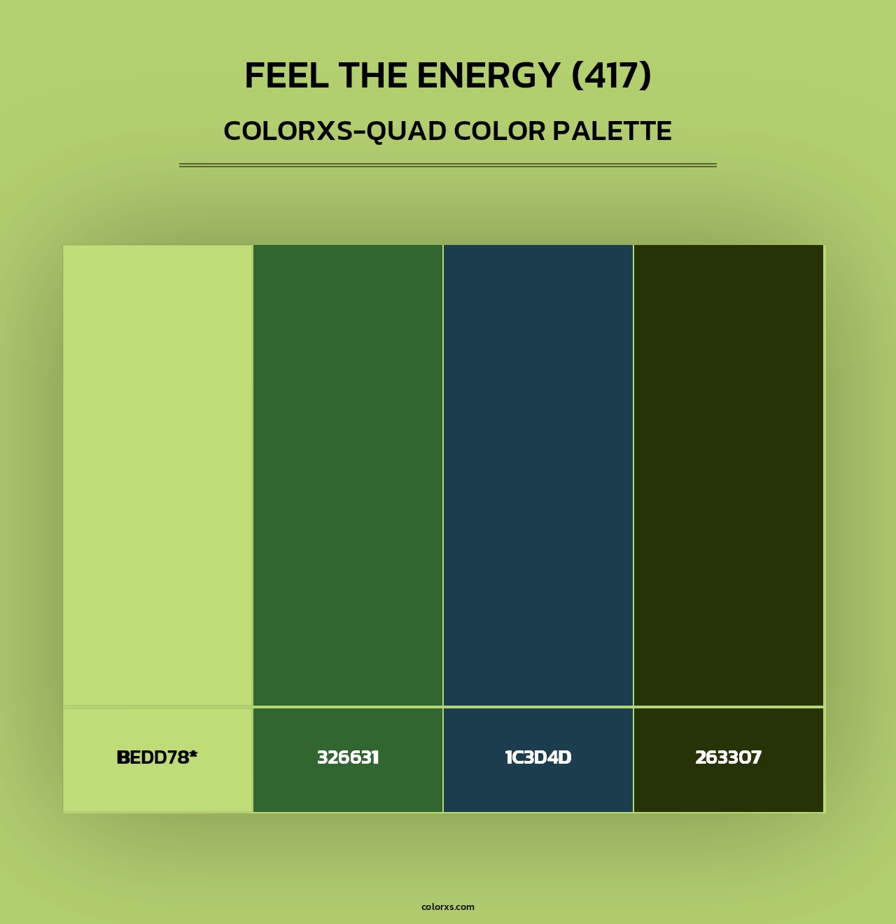 Feel the Energy (417) - Colorxs Quad Palette