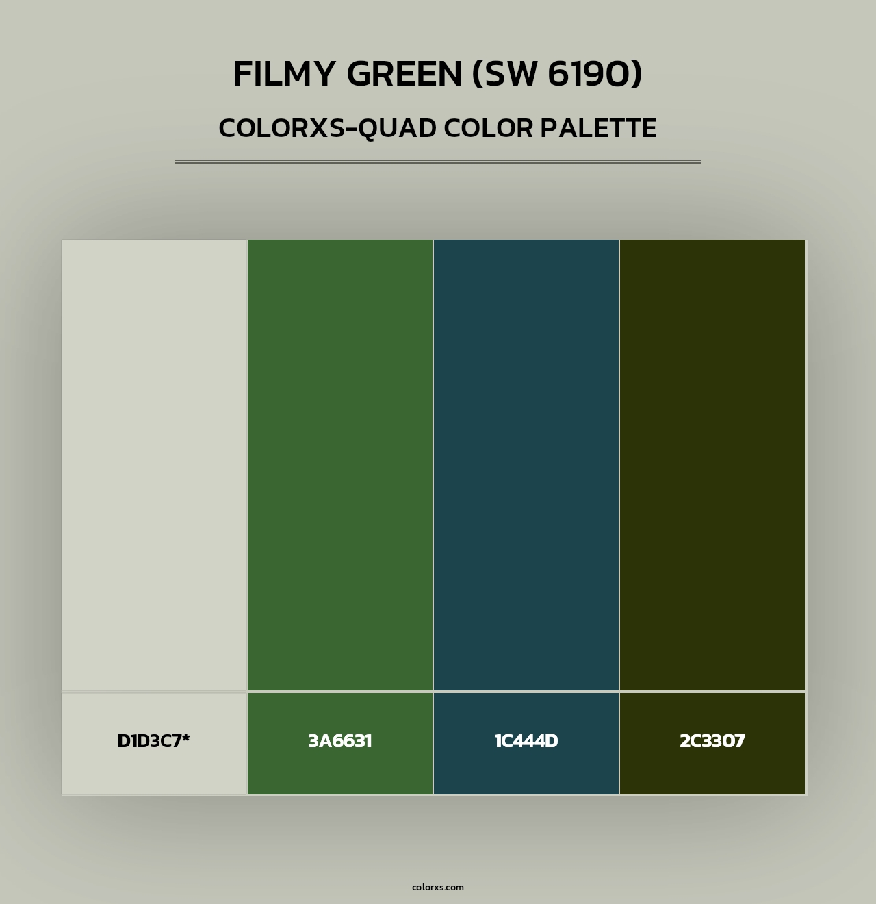 Filmy Green (SW 6190) - Colorxs Quad Palette