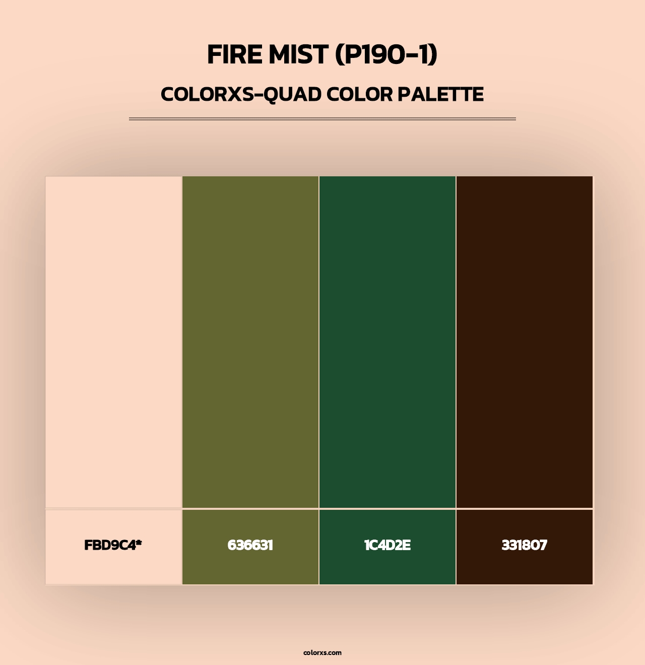 Fire Mist (P190-1) - Colorxs Quad Palette