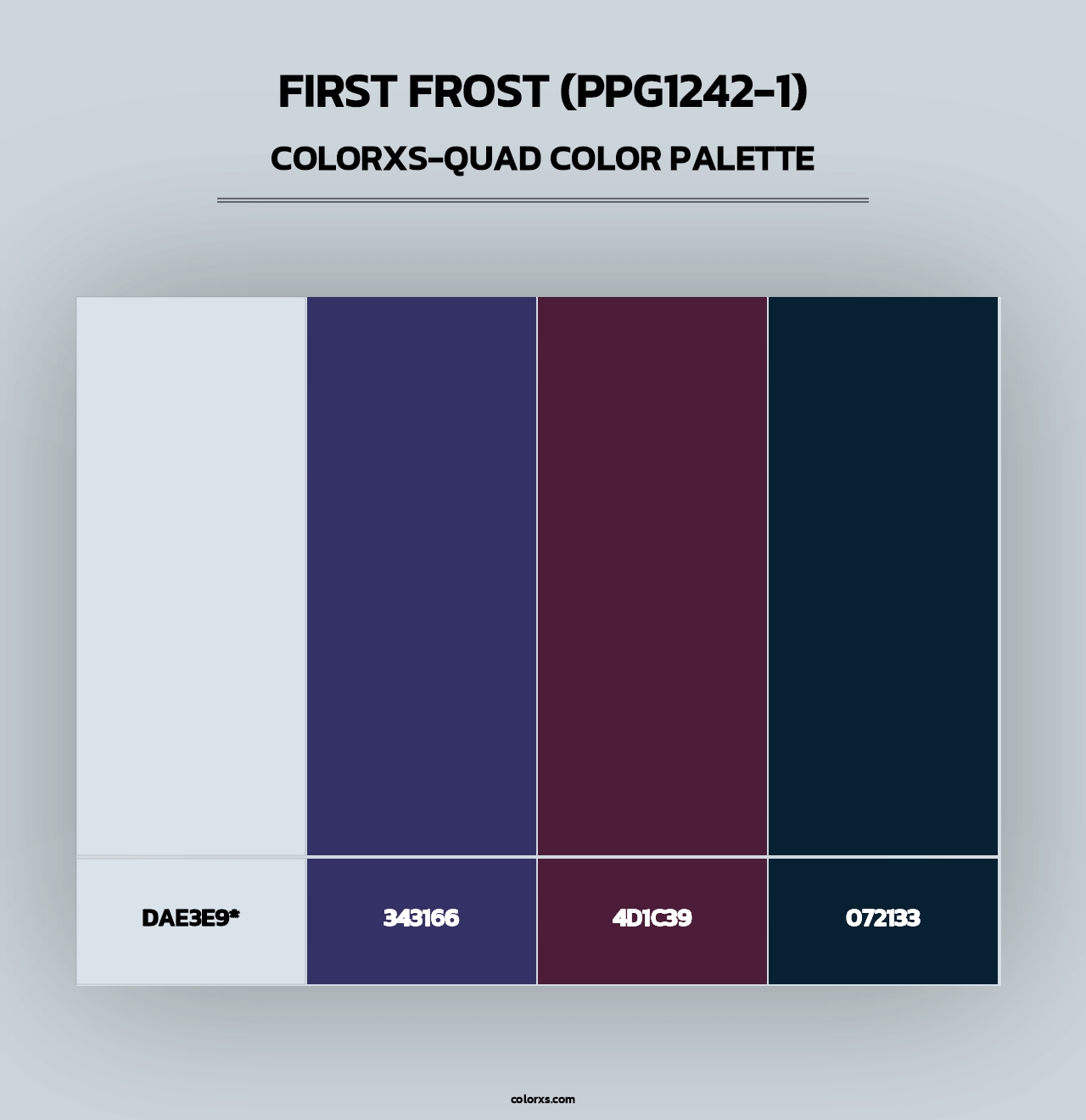 First Frost (PPG1242-1) - Colorxs Quad Palette