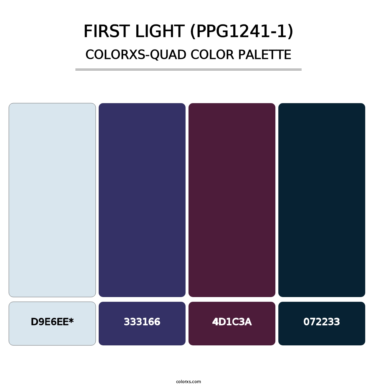 First Light (PPG1241-1) - Colorxs Quad Palette