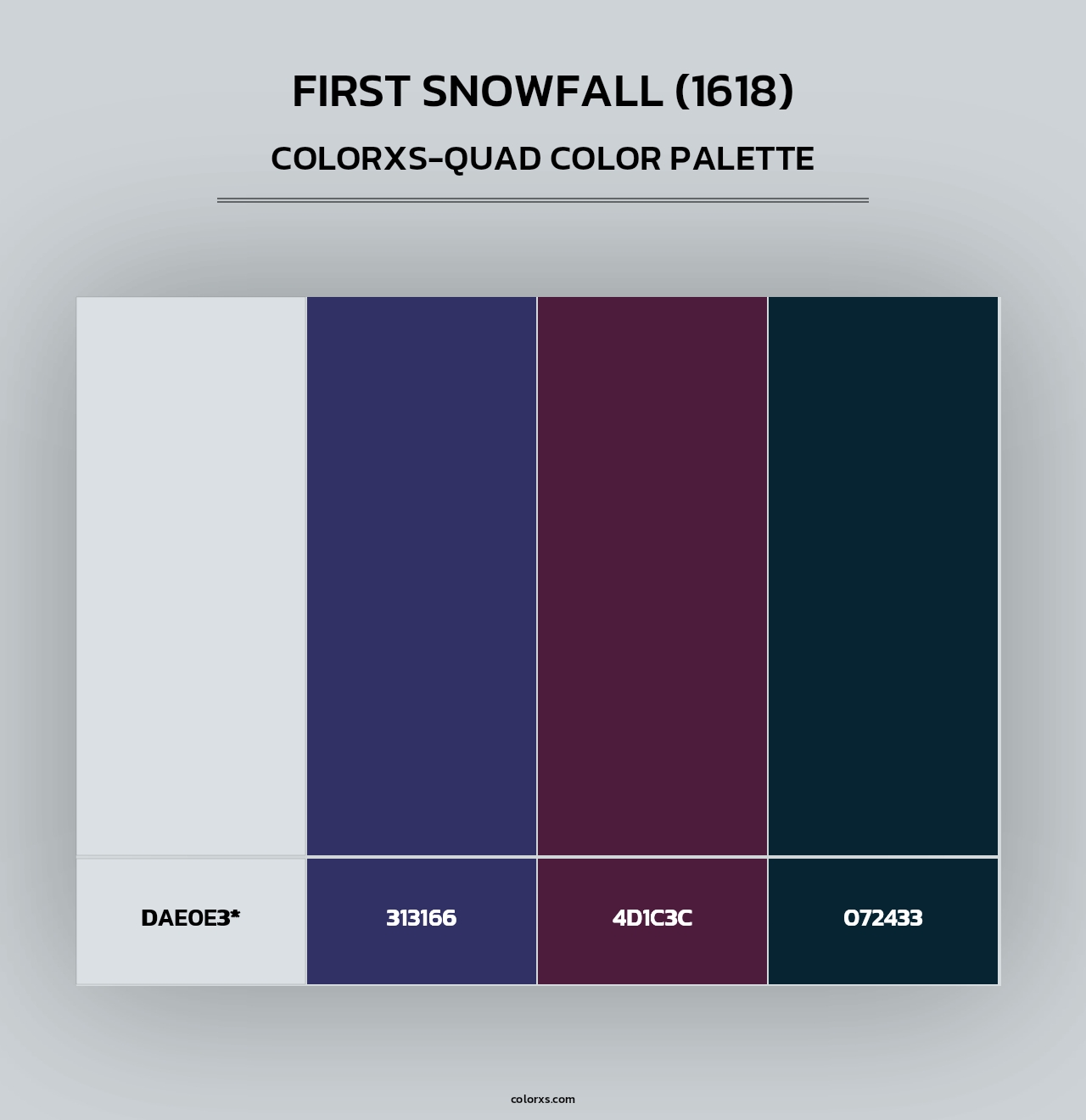 First Snowfall (1618) - Colorxs Quad Palette