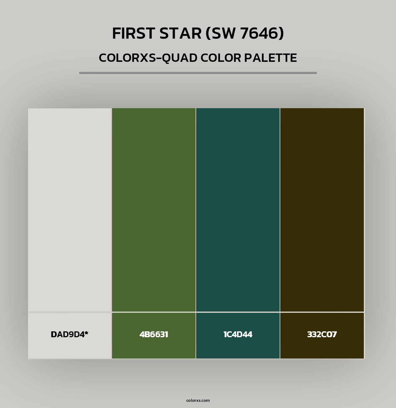 First Star (SW 7646) - Colorxs Quad Palette