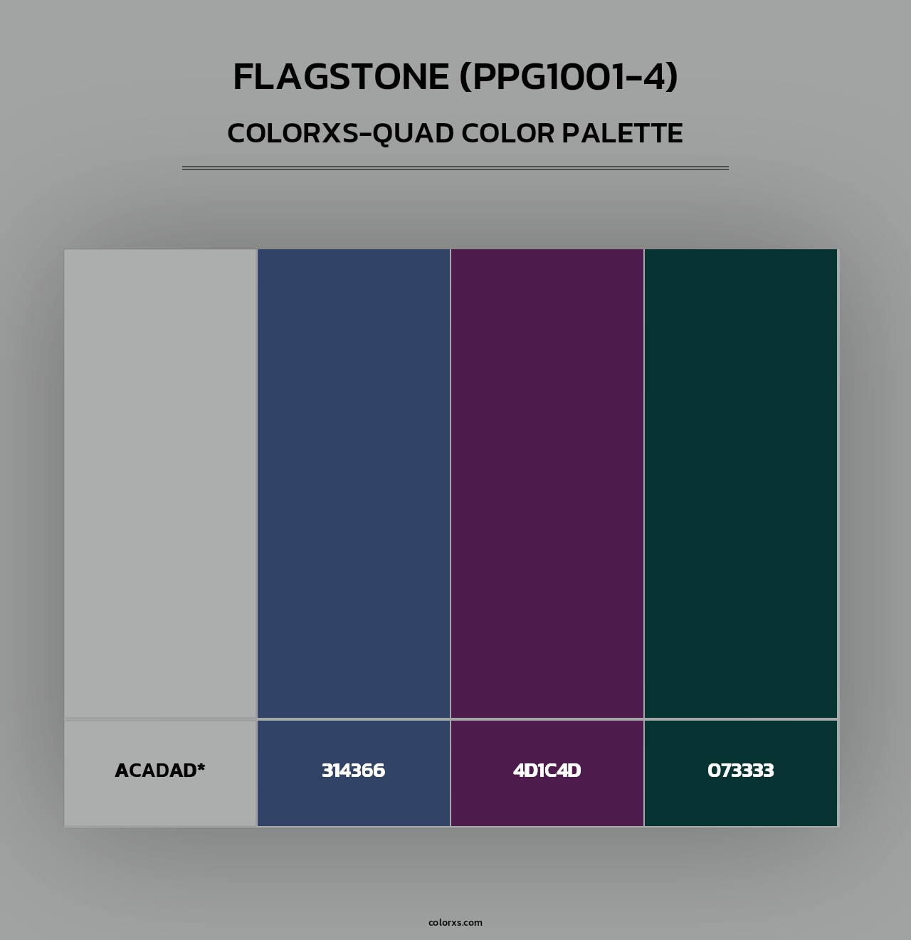 Flagstone (PPG1001-4) - Colorxs Quad Palette