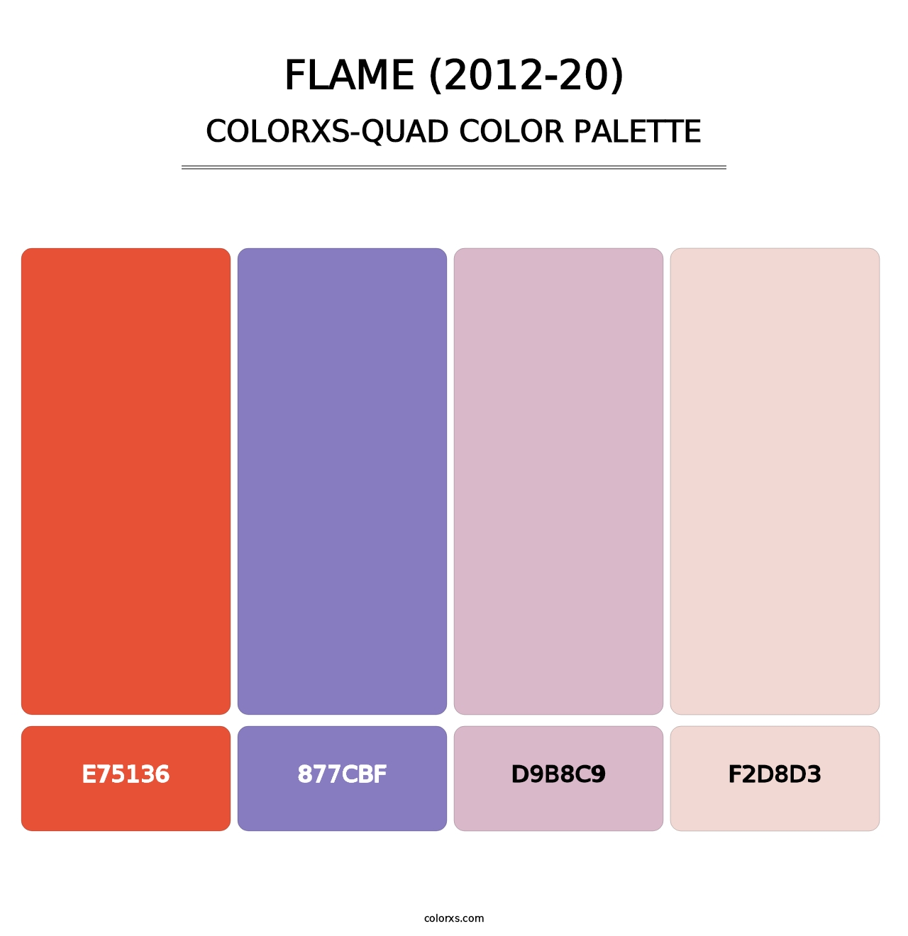Flame (2012-20) - Colorxs Quad Palette