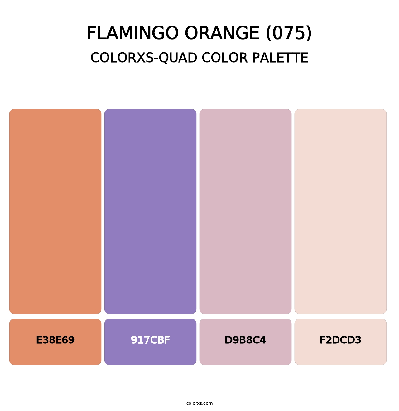 Flamingo Orange (075) - Colorxs Quad Palette