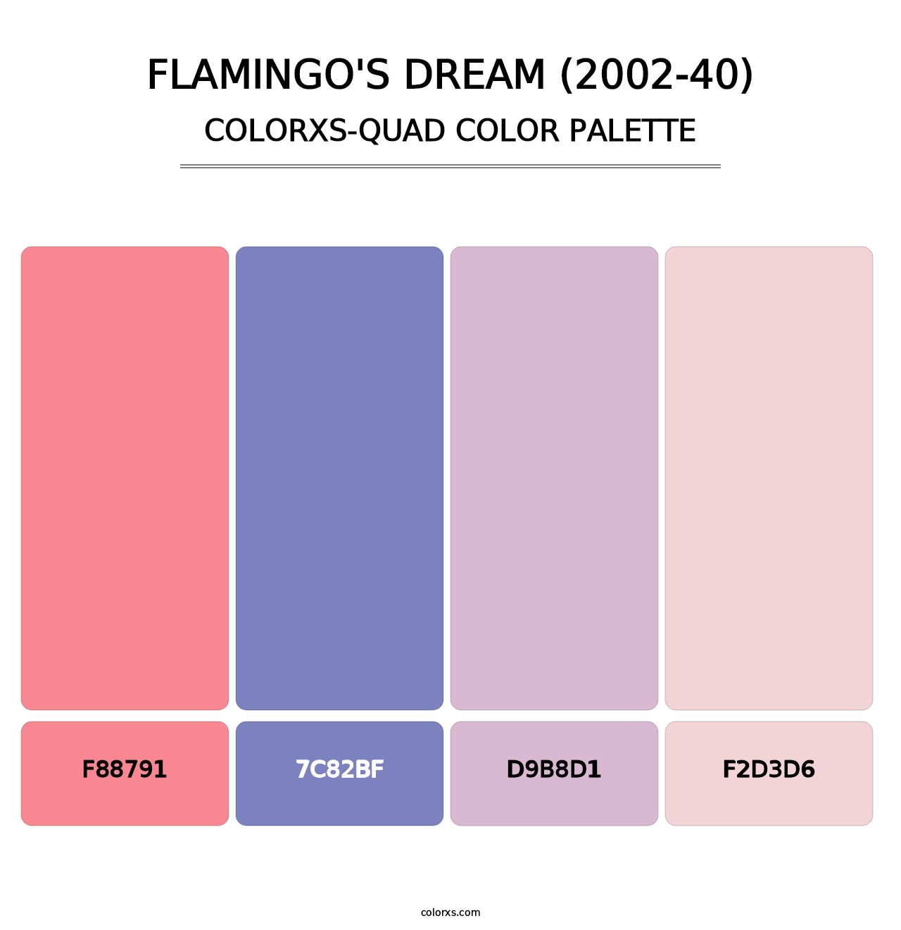 Flamingo's Dream (2002-40) - Colorxs Quad Palette